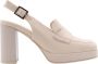 Nerogiardini Buble Slingback Schoenen Beige Dames - Thumbnail 9