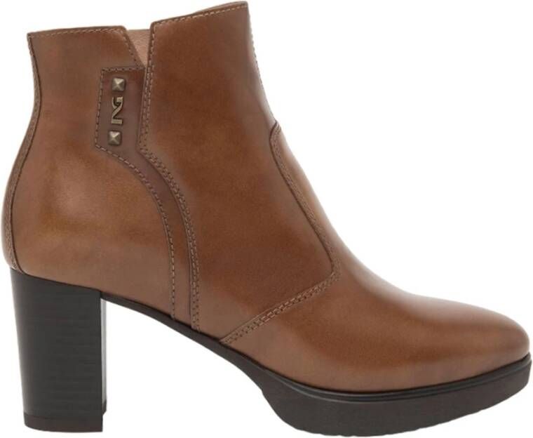 Nerogiardini Casual Kameel Leren Dameslaars Brown Dames