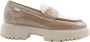 Nerogiardini Stijlvolle Moccasin Loafers voor Vrouwen Beige Dames - Thumbnail 2