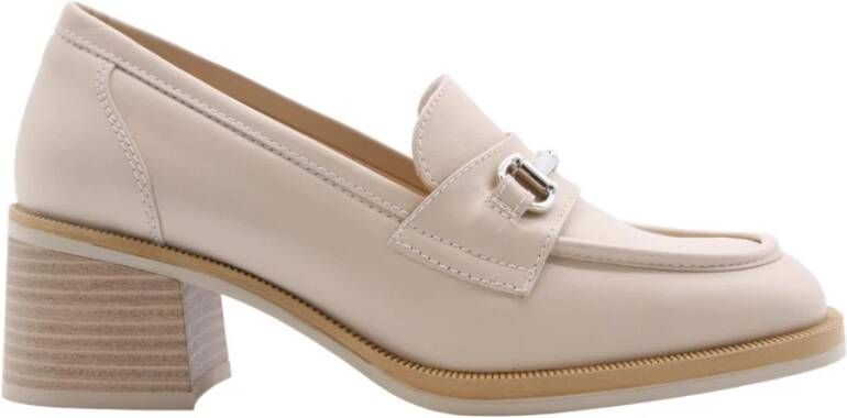 Nerogiardini Elegant Cher Moccasin Heels Beige Dames