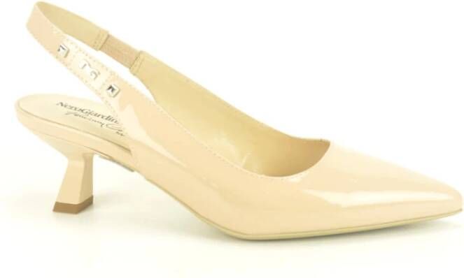 Nerogiardini Elegante Kanten Schoenen met 5cm Hak Beige Dames