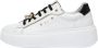 Nerogiardini Elegante Veterschoen Sneaker met Gouden Accenten White Dames - Thumbnail 10