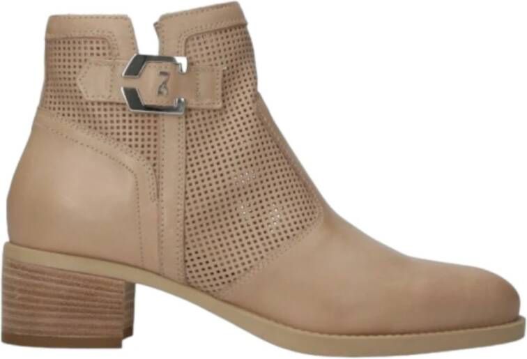 Nerogiardini Enkellaarzen Beige Dames