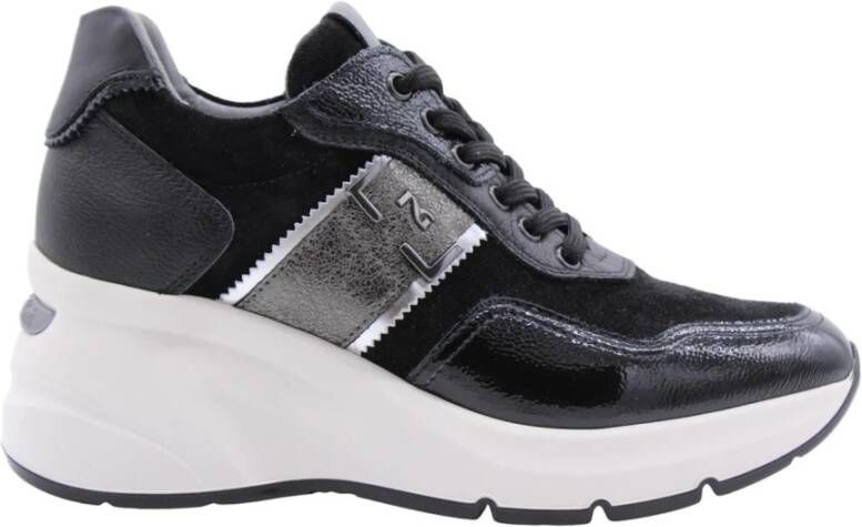 Nerogiardini Leren Sneakers voor Vrouwen Black Dames