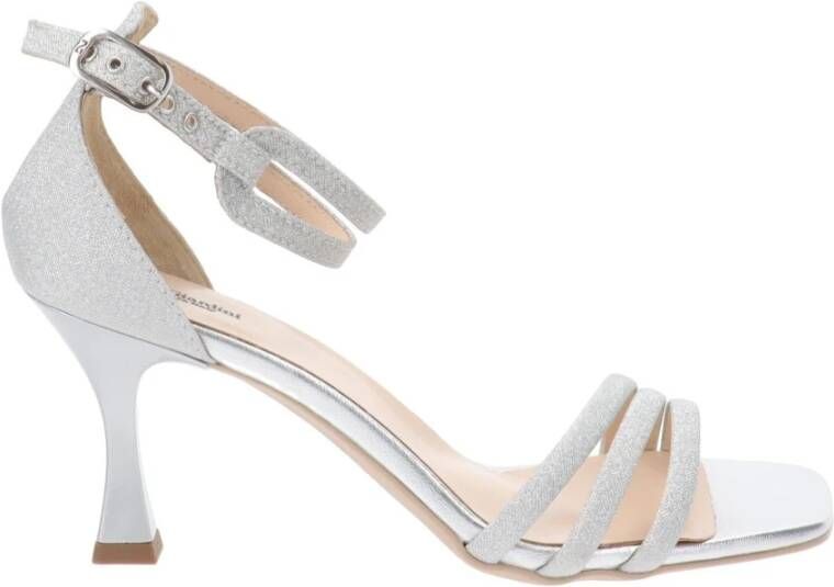 Nerogiardini Glitter Hoge Hak Sandalen voor Vrouwen Gray Dames