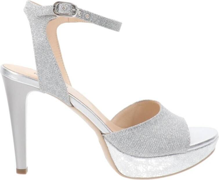 Nerogiardini Glitter hoge hakken schoenen voor vrouwen Gray Dames