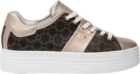 Nerogiardini Gouden Sneakers Leren Casual Stijl Multicolor Dames