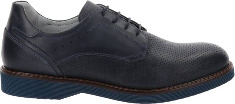 Nerogiardini Heren Leren Oxford Schoenen Blue Heren