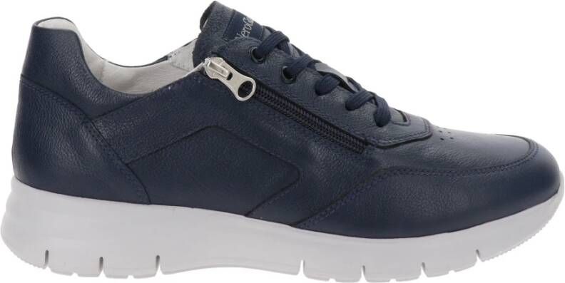 Nerogiardini Heren Leren Sneakers Blue Heren