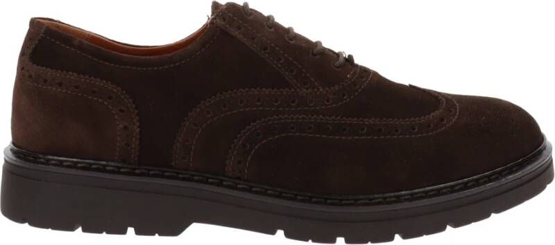 Nerogiardini Suède Oxford Schoenen Bruin Brown Heren