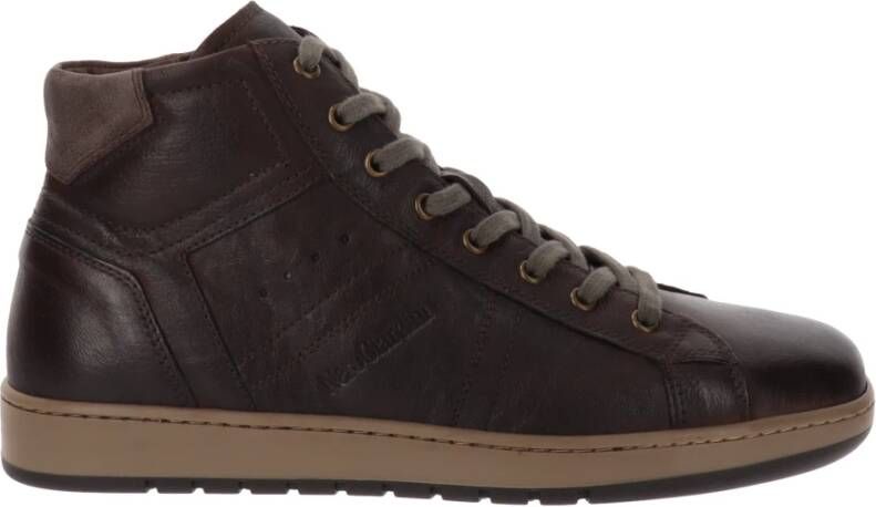 Nerogiardini Heren sneakers van hoogwaardig leer Brown Heren