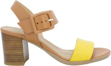 Nerogiardini Tan Mustard High Heel Sandals Brown Dames