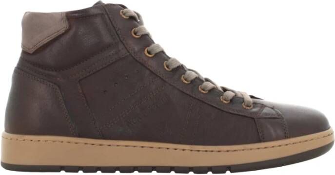 Nerogiardini Heren sneakers van hoogwaardig leer Brown Heren