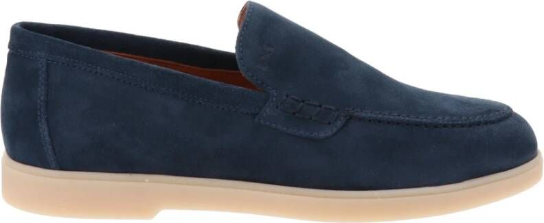 Nerogiardini Leren Heren Loafers Comfort Stijl Blue Heren