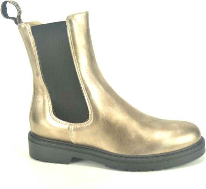 Nerogiardini Klassieke Chelsea Boot in Goud Yellow Dames