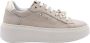 Nerogiardini Leren Dames Sneakers Comfort Stijl Beige Dames - Thumbnail 1