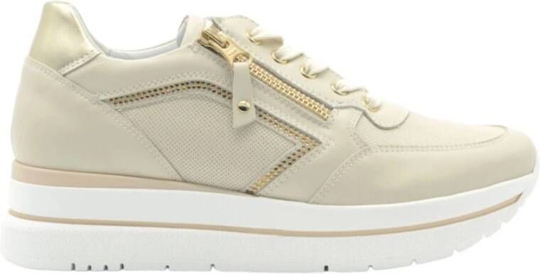 Nerogiardini Lage Sneakers Beige Dames