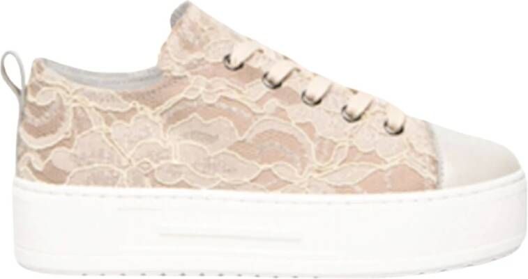 Nerogiardini Lage Sneakers Beige Dames