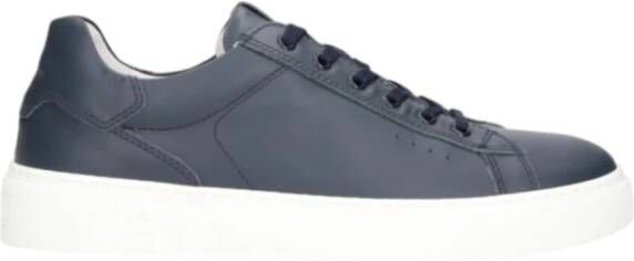 Nerogiardini Leren Heren Sneakers met Vetersluiting Blue Heren