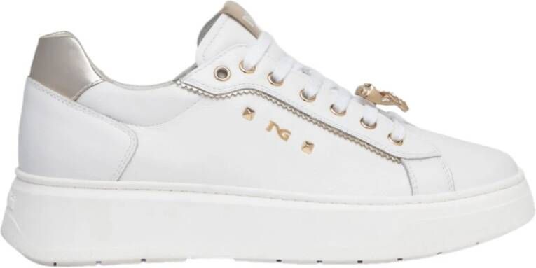 Nerogiardini Leren Vetersneakers voor Dames White Dames