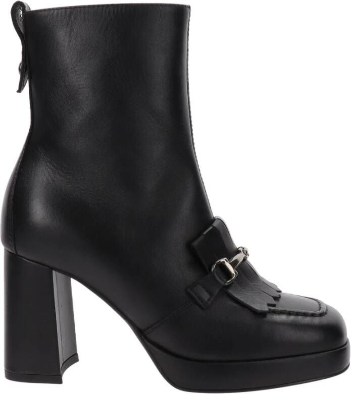 Nerogiardini Leren Dames Enkellaarsjes Stijlvol Comfort Black Dames