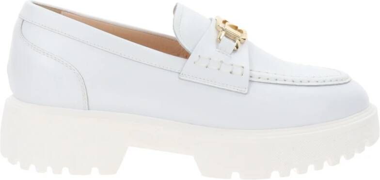 Nerogiardini Witte Leren Sandalen Klassieke Stijl White Dames