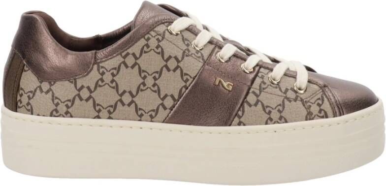 Nerogiardini Leren Dames Sneakers Stijlvol Comfort Brown Dames