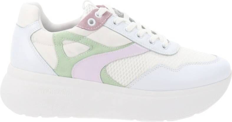 Nerogiardini Leren en stoffen damessneakers Multicolor Dames