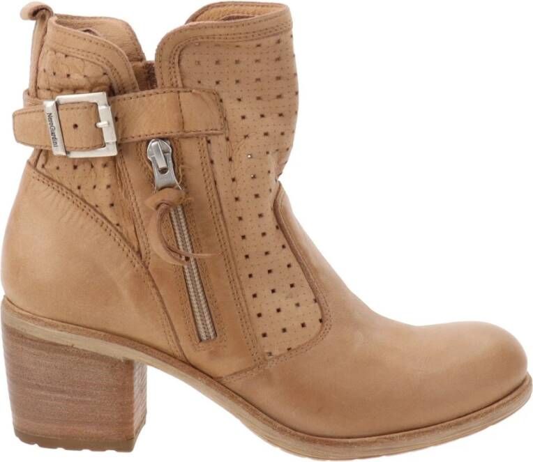 Nerogiardini Leren Enkellaarzen Comfort Stijl Brown Dames