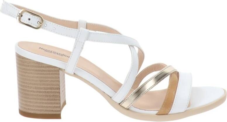 Nerogiardini Leren Gesp Sandalen White Dames