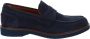 Nerogiardini Leren Heren Loafers Slip-On Stijl Blue Heren - Thumbnail 1