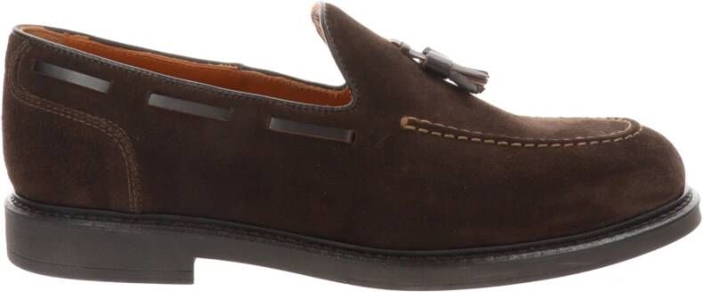 Nerogiardini Leren Heren Loafers Stijlvol Comfort Brown Heren