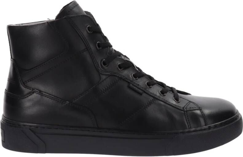 Nerogiardini Leren Heren Sneakers Stijlvol Comfort Black Heren