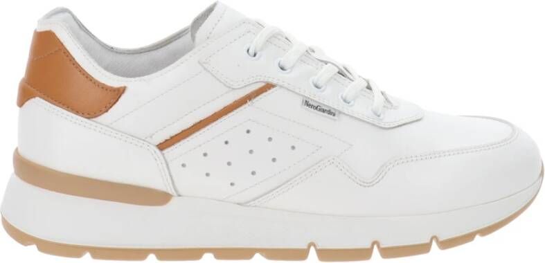 Nerogiardini Leren Heren Sneakers Trendy Stijl White Heren