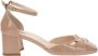 Nerogiardini Leren Hoge Hakken Elegante Stijl Beige Dames - Thumbnail 1