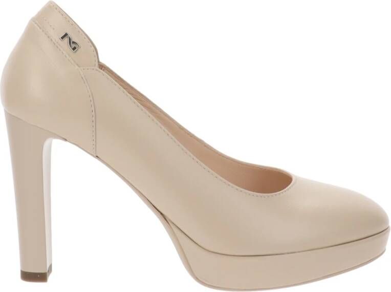 Nerogiardini Leren Hoge Hakken Schoenen voor Vrouwen Beige Dames