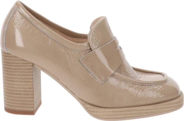 Nerogiardini Leren Hoge Hakken Schoenen Vrouwen Beige Dames