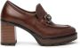 Nerogiardini Leren Loafers met Metalen Klem Brown Dames - Thumbnail 1