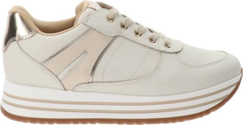 Nerogiardini Leren Meisjes Sneakers Beige Dames