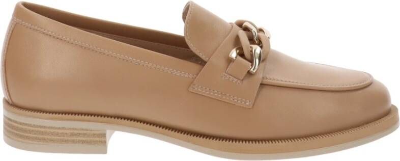 Nerogiardini Leren Mocassins Klassieke Stijl Comfort Brown Dames