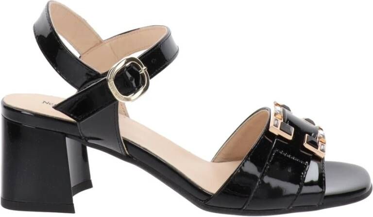 Nerogiardini Leren sandalen voor vrouwen Black Dames