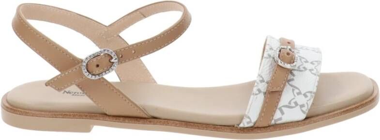 Nerogiardini Leren sandalen voor vrouwen White Dames