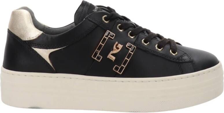 Nerogiardini Leren Sneakers voor Vrouwen Black Dames