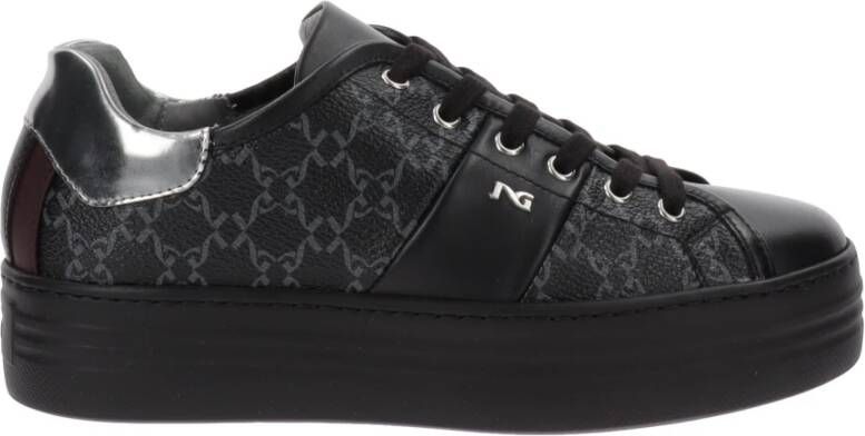 Nerogiardini Leren Sneakers voor Vrouwen Black Dames