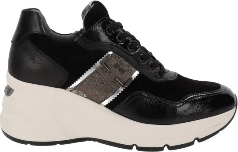 Nerogiardini Leren Sneakers voor Vrouwen Black Dames