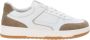 Nerogiardini Leren Vetersneakers Beige Dames - Thumbnail 1