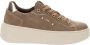 Nerogiardini Leren Vetersneakers voor Dames Beige Dames - Thumbnail 1