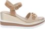 Nerogiardini Leren Zomer Sandalen Stijlvol Comfort Beige Dames - Thumbnail 8