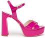 Nerogiardini Patent Sandaal in Fuchsia Kleur Pink Dames - Thumbnail 1