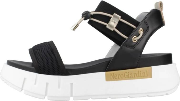 Nerogiardini Plateau Sandalen voor Vrouwen Black Dames